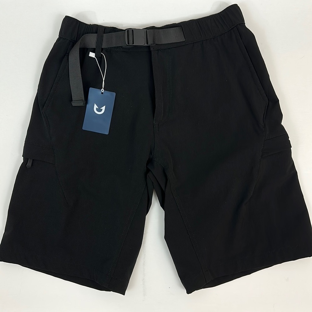 Men's Northyard 10” Inseam Athletic Shorts Black Adjust. Waist &Zipper F…